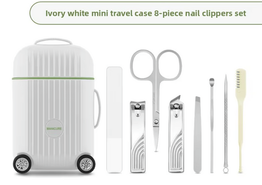 8-Piece Manicure & Pedicure Set Mini Luggage Suitcase